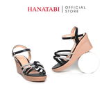 Giày Sandal Nữ Đế PU Siêu Nhẹ Cao 7cm Hanatabi Quai Ngang Hậu C (35-39) Mã HNSD7F1184