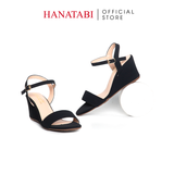 Giày Sandal Nữ Đế Xuồng TA Cao Cấp Cao 7cm Hanatabi Quai Ngang Hậu C (35-39) Mã HNSDX7F1211