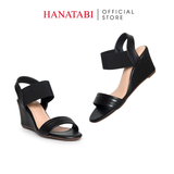Giày Sandal Nữ Đế Xuồng TA Chống Trơn Trượt Cao 7cm Hanatabi Quai Ngang Hậu Thun (35-39) Mã HNSDX7F1238