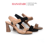 Giày Sandal Nữ Gót Cao 7cm Hanatabi Quai Ngang Hậu Xé Trước Có Khóa Đế TA Chống Trượt Bigsize (35-41) Mã HNSDG7F1179
