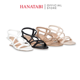 Giày Sandal Nữ Đế Xuồng Siêu Nhẹ 5cm Hanatabi Quai Ngang Hậu Thun Bigisze (35-41) Mã HNSDG5F1264