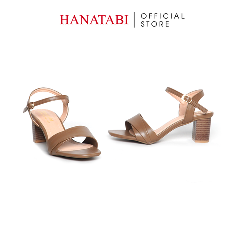 Giày Sandal Nữ Cao Gót 5cm_ 7cm Hanatabi Quai 2 Xếp Mũi Vuông Hậu C Đế TA Bigsize (35-41) Mã HNSDG7F1075