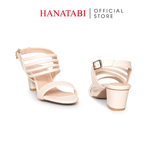 Giày Sandal Nữ Cao Gót 5cm Hanatabi Quai Ngang Hậu Khóa Sau Đế TA Bigsize (35-41) Mã HNSDG5F1234