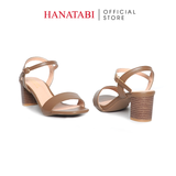 Giày Sandal Nữ Cao Gót 5cm_7cm Hanatabi Quai Ngang Mũi Vuông HậuC ĐếTA Bigsize (35-41)Mã HNSDG5F1033