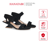 Giày Sandal Nữ Đế Xuồng Siêu Nhẹ 5cm Hanatabi Quai Ngang Hậu Xé Trước Bigsize (35-41) Mã HNSDG5F1197