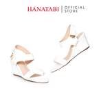 Giày Sandal Nữ Đế Xuồng TA Cao 7cm Hanatabi Quai Ngang Hậu Xé Sau Có Khóa (35-39) Mã HNSDX7F1251