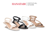 Giày Sandal Nữ Đế Xuồng Siêu Nhẹ 5cm Hanatabi Quai Ngang Hậu Thun Bigisze (35-41) Mã HNSDG5F1265