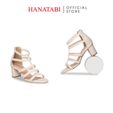 Giày Sandal Nữ Gót Cao 5cm_7cm Hanatabi Quai Đan Khóa Kéo Đế TA Bigsize (35-41) Mã HNSDG7F1063