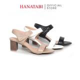 Giày Sandal Nữ Gót Cao 5cm Hanatabi Quai Ngang Hậu Xé Trước Đế TA Bigsize (35-41) Mã HNSDG5F1174