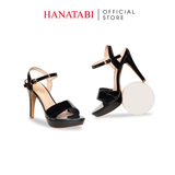 Giày Sandal Nữ Cao Gót 11cm Hanatabi Quai Bảng 2 Xếp Hậu C Đế TA Bigsize (34-41) Mã HNSDG11F935