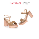 Giày Sandal Nữ Đế PU Siêu Nhẹ Cao 9cm Hanatabi Quai Ngang 1 Xếp Hậu C (35-39) Mã HNSDG9F1250