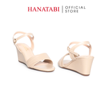 Giày Sandal Nữ Đế Xuồng TA Cao Cấp Cao 7cm Hanatabi Quai Ngang 2 Xếp Hậu C (35-39) Mã HNSDX7F1210