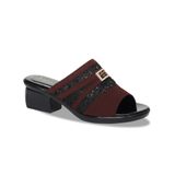 Dép Nữ Đế PU Đen Siêu Nhẹ Cao 5cm Hanatabi Quai Lưới Khóa Đính Đá Bigsize (36-41) Mã HNDE5F1226