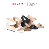 Giày Sandal Nữ Đế Xuồng TA Chống Trơn Cao 7cm Hanatabi Quai Ngang Hậu Xé Sau (35-39) Mã HNSDX7F1244