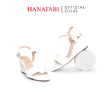 Giày Sandal Nữ Đế Xuồng TA Cao Cấp Cao 7cm Hanatabi Quai Ngang 1 Xếp Hậu C (35-39) Mã HNSDX7F1209