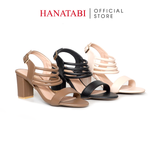 Giày Sandal Nữ Cao Gót 7cm Hanatabi Quai Ngang Hậu Khóa Sau Đế TA Bigsize (35-41) Mã HNSDG7F1236