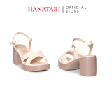 Giày Sandal Nữ Đế PU Siêu Nhẹ Cao 7cm Hanatabi Quai Chéo Hậu C (35-39) Mã HNSDG7F1254