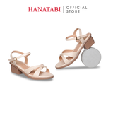 Giày Sandal Nữ Đế PU Siêu Nhẹ Cao 5cm Hanatabi Quai Chéo Hậu C (35-42) Mã HNSDG5F1269