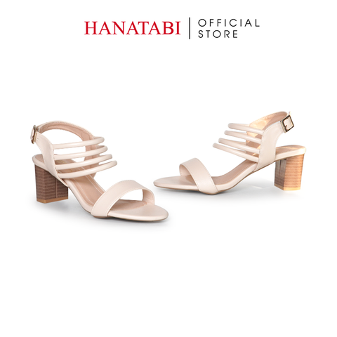 Giày Sandal Nữ Cao Gót 5cm_7cm Hanatabi Quai Ngang Hậu Khóa Sau Đế TA Bigsize (35-41) Mã HNSDG5F1235