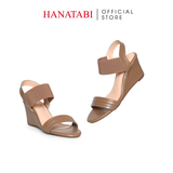 Giày Sandal Nữ Đế Xuồng TA Chống Trơn Trượt Cao 7cm Hanatabi Quai Ngang Hậu Thun (35-39) Mã HNSDX7F1238