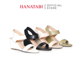 Giày Sandal Nữ Đế Xuồng TA Chống Trơn Cao 7cm Hanatabi Quai Ngang Hậu Xé Sau (35-39) Mã HNSDX7F1244