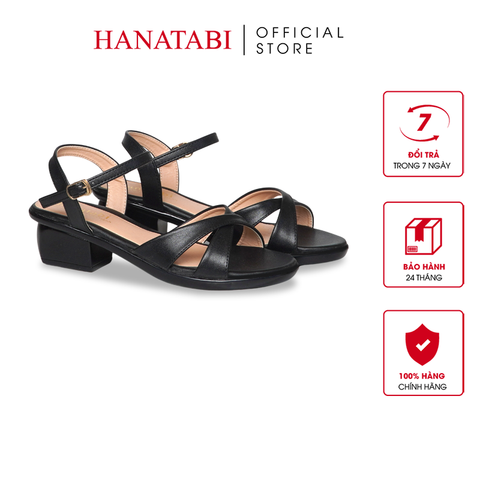 Giày Sandal Nữ Đế PU Siêu Nhẹ Cao 5cm Hanatabi Quai Chéo Hậu C (35-42) Mã HNSDG5F1269