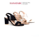 Giày Sandal Nữ Cao Gót 7cm Hanatabi Quai Ngang Hậu Khóa Sau Đế TA Bigsize (35-41) Mã HNSDG7F1236