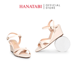 Giày Sandal Nữ Đế Xuồng TA Chống Trơn Trượt Cao 7cm Hanatabi Quai Chéo Hậu C (35-39) Mã HNSDX7F1212
