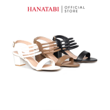 Giày Sandal Nữ Cao Gót 5cm Hanatabi Quai Ngang Hậu Khóa Sau Đế TA Bigsize (35-41) Mã HNSDG5F1234