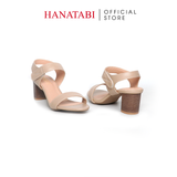Giày Sandal Nữ Gót Cao 5cm_7cm Hanatabi Quai Ngang Hậu Xé Trước Đế TA Bigsize (35-41) Mã HNSDG5F1174