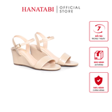 Giày Sandal Nữ Đế Xuồng TA Cao Cấp Cao 7cm Hanatabi Quai Ngang Hậu C (35-39) Mã HNSDX7F1211