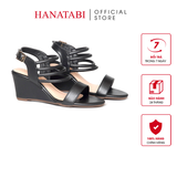 Giày Sandal Nữ Đế Xuồng TA Chống Trượt Cao 7cm Hanatabi Quai Ngang Hậu Thun (35-39) Mã HNSDX7F1239
