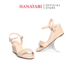 Giày Sandal Nữ Đế Xuồng TA Cao Cấp Cao 7cm Hanatabi Quai Ngang Hậu C (35-39) Mã HNSDX7F1211