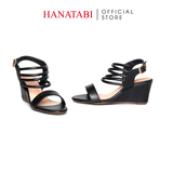 Giày Sandal Nữ Đế Xuồng TA Chống Trượt Cao 7cm Hanatabi Quai Ngang Hậu Thun (35-39) Mã HNSDX7F1239