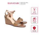 Giày Sandal Nữ Đế Xuồng TA Cao Cấp Cao 7cm Hanatabi Quai Ngang 1 Xếp Hậu C (35-39) Mã HNSDX7F1209
