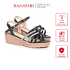 Giày Sandal Nữ Đế PU Siêu Nhẹ Cao 5cm Hanatabi Quai Ngang Hậu C (35-40) Mã HNSD5F1182