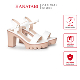 Giày Sandal Nữ Đế PU Siêu Nhẹ Cao 9cm Hanatabi Quai Ngang Hậu C (35-39) Mã HNSDG9F1248