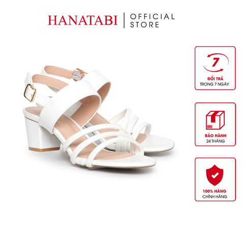 Giày Sandal Nữ Cao Gót 5cm Hanatabi Quai Chéo Hậu Khóa Sau Đế TA Bigsize (35-41) Mã HNSDG5F1193
