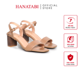 Giày Sandal Nữ Cao Gót 5cm_7cm Hanatabi Quai Ngang Mũi Vuông HậuC ĐếTA Bigsize (35-41)Mã HNSDG5F1033