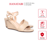 Giày Sandal Nữ Đế Xuồng TA Cao Cấp Cao 7cm Hanatabi Quai Ngang 2 Xếp Hậu C (35-39) Mã HNSDX7F1210
