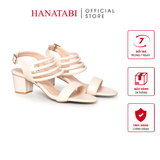 Giày Sandal Nữ Cao Gót 5cm Hanatabi Quai Ngang Hậu Khóa Sau Đế TA Bigsize (35-41) Mã HNSDG5F1234
