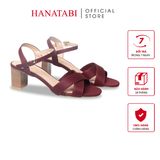 Giày Sandal Nữ Cao Gót 5cm_7cm Hanatabi Quai Chéo Mũi Vuông Hậu C Đế TA Bigsize(35-41) Mã HNSDG5F902