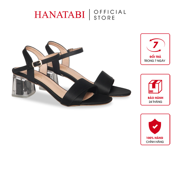 Giày Sandal Nữ Cao Gót Mika 5cm_7cm Hanatabi Quai 1 Xếp Mũi Vuông Đế TA Bigsize (35-41) Mã HNSDG885