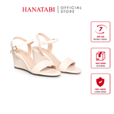 Giày Sandal Nữ Đế Xuồng TA Cao Cấp Cao 7cm Hanatabi Quai Ngang Hậu C (35-39) Mã HNSDX7F1211