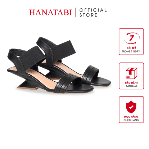 Giày Sandal Nữ Đế Xuồng Siêu Nhẹ 5cm Hanatabi Quai Ngang Hậu Thun Bigisze (35-41) Mã HNSDG5F1260