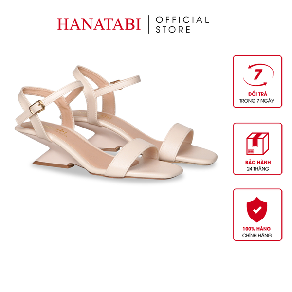 Giày Sandal Nữ Đế Xuồng Cao 5cm Hanatabi Quai Ngang Hậu C Bigisze (35-41) Mã HNSDG5F1261