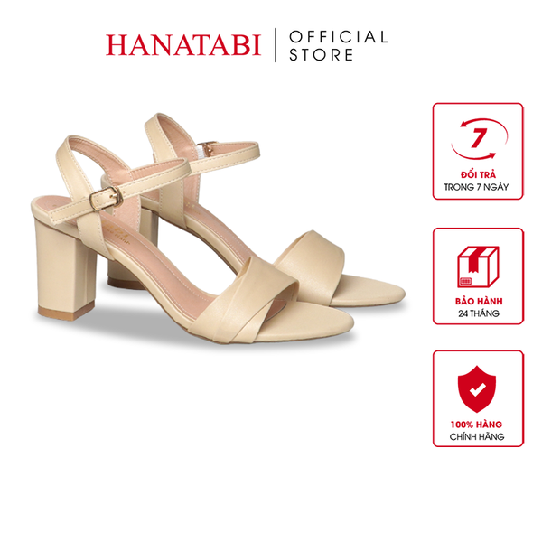 Giày Sandal Nữ Cao Gót 3cm_5cm_7cm Hanatabi Quai 2 Xếp Hậu C Đế TA Bigsize (35-41) Mã HNSDG57F1180