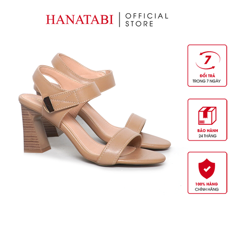 Giày Sandal Nữ Gót Cao 7cm Hanatabi Quai Ngang Hậu Xé Trước Có Khóa Đế TA Chống Trượt Bigsize (35-41) Mã HNSDG7F1179