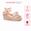 Giày Sandal Nữ Đế PU Siêu Nhẹ Cao 7cm Hanatabi Quai Ngang Hậu C (35-39) Mã HNSD7F1184