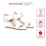 Giày Sandal Nữ Đế Xuồng TA Chống Trơn Trượt Cao 7cm Hanatabi Quai Ngang Hậu Thun (35-39) Mã HNSDX7F1238